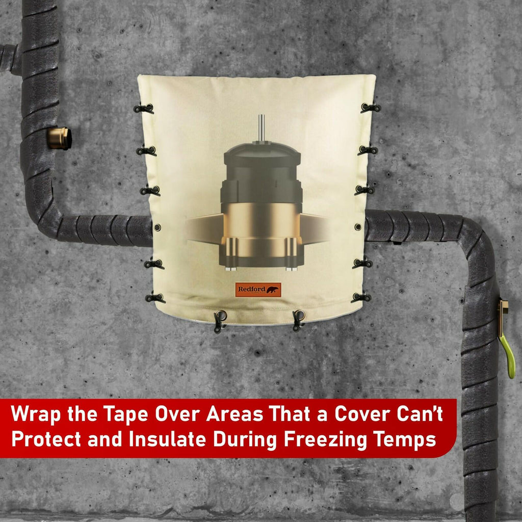 Redford Supply Co. 3 inch x 14 ft, Pipe Insulation, Outdoor Pipe Insulation Wrap