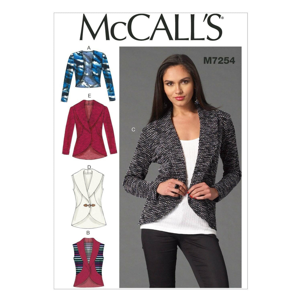 McCall's Patterns M7254 Misses' Cardigans, Z (Large-X-Large)