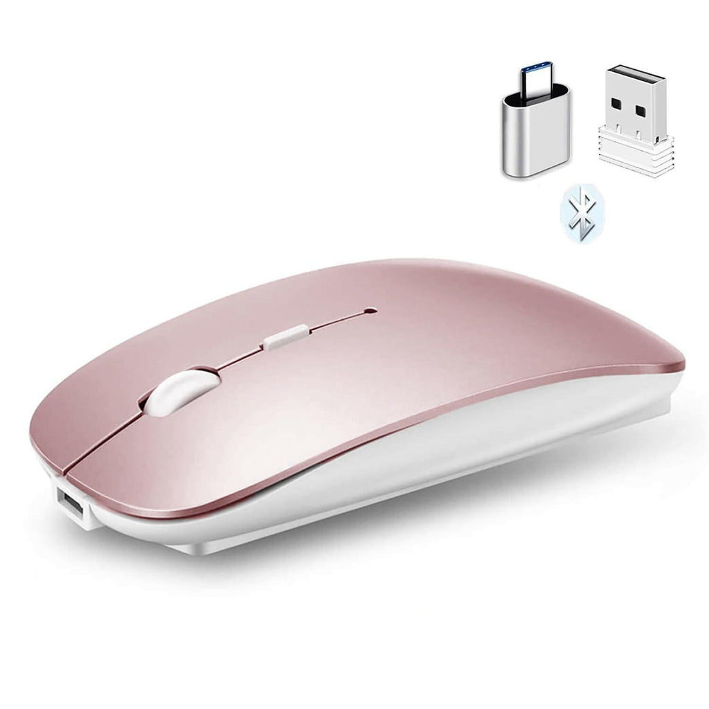 PEIBO Bluetooth 5.2 Mouse, Rechargeable Wireless Mouse for MacBook, iPad Pro,