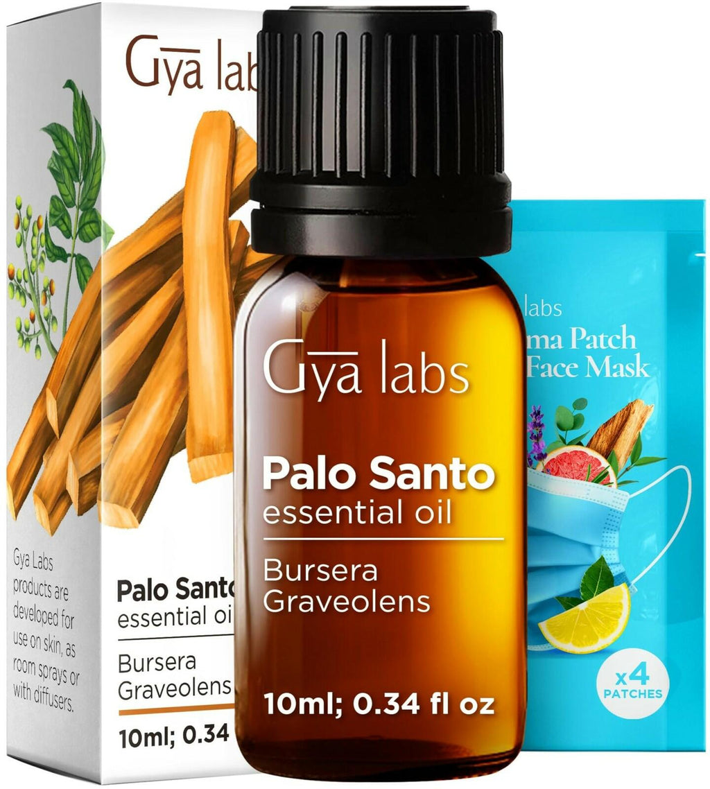 Gya Labs Palo Santo Essential Oil - 0.34 Fl Oz - for Hair, Skin, Diffuser,