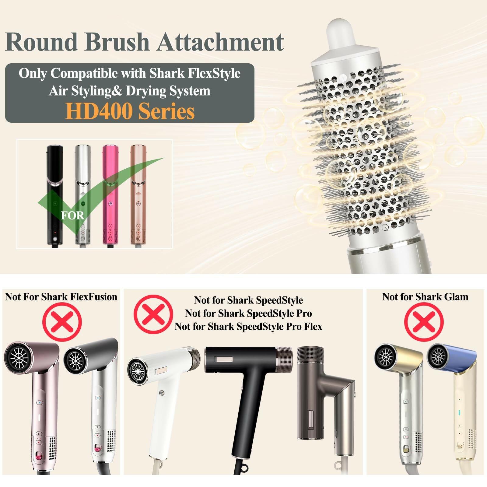 AFDD Round Brush Attachment for Shark FlexStyle Accessories, Normal Round