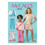 McCall's Patterns M7278 Children's/Girls' Tops, Dress, Shorts and Pants, Size