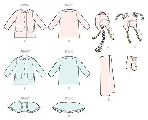 McCall's Patterns M7276 Children's/Girls' Coats, Hat, Scarf & Mittens, CDD