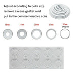 Wooden Coin Storage Box Holder w/ Foam Gaskets Display Case for 100 Coins