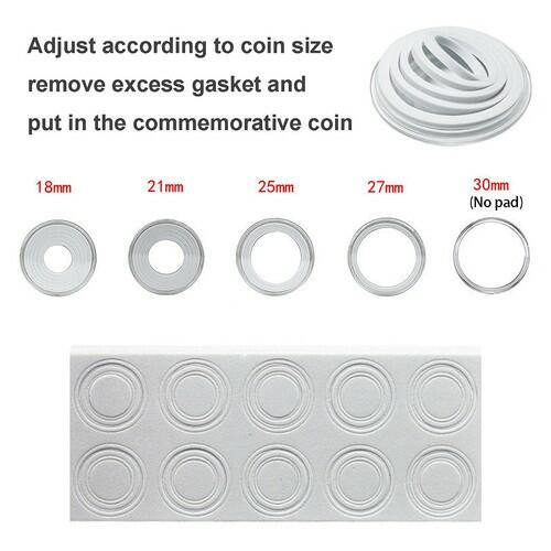Wooden Coin Storage Box Holder w/ Foam Gaskets Display Case for 100 Coins
