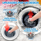 Sink Drain Strainer - Sink Stopper Kitchen Drain, 3 in 1 Kitchen Sink Drain