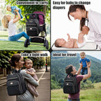 Tealari Diaper Bag Backpack,Stylish Baby Diaper Bag, Waterproof Travel Diaper
