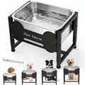 Tivray Elevated Dog Bowl, 2.4 Gallon Adjustable Stainless Steel Water Bowl for