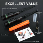 ULTRAFIRE 2pc 11-Inch Signal Traffic Wand Safty LED Flashlight 250 Lumen, Red