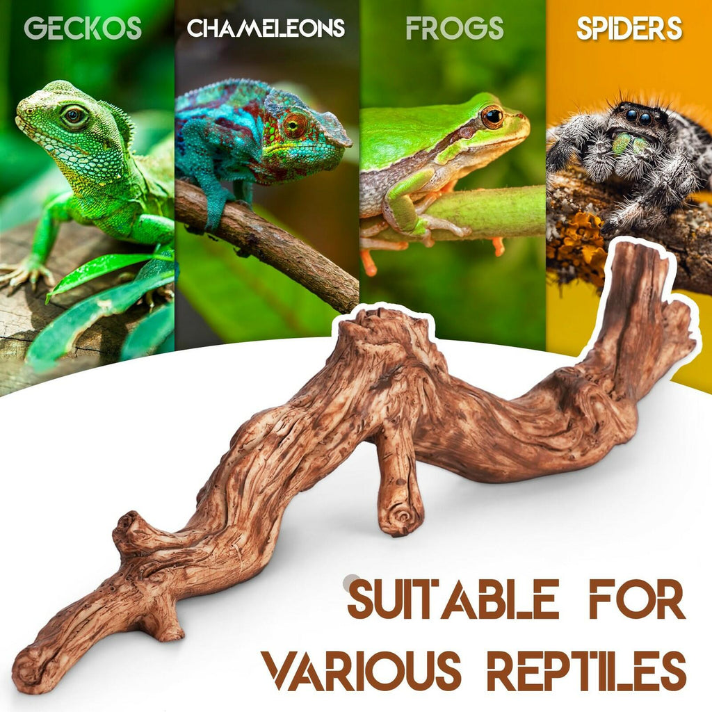 Eckpo Lifelike Resin Climbing Root Branch Decor for Reptile Terrarium, Reptile
