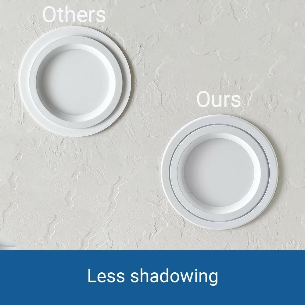 6 Inch Recessed Light Goof Rings, Beveled Design for Canless Slim Recessed