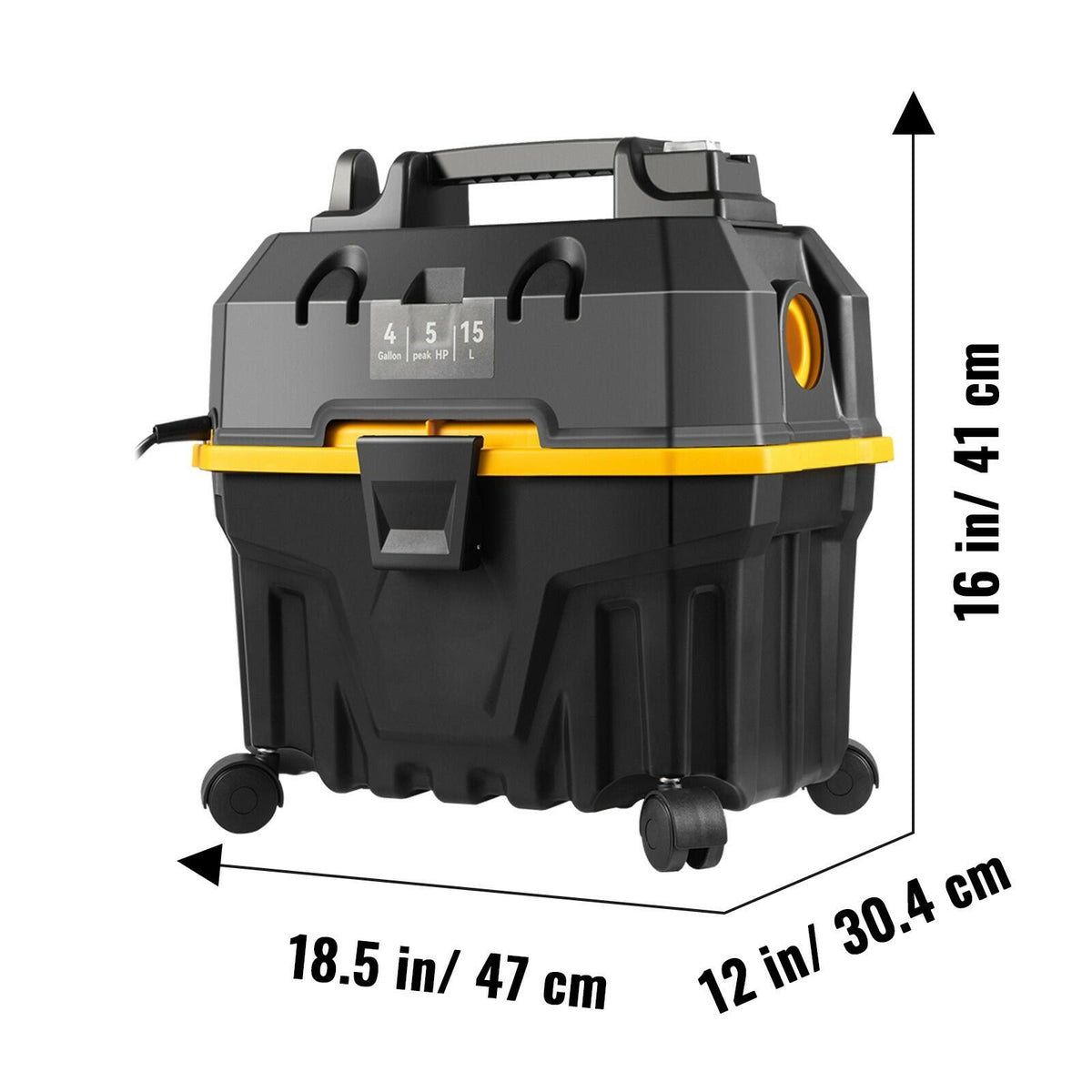 VEVOR Wet/Dry Vacuum Shop Vac 4 Gallon 5 Peak HP 3-in-1 Blower Portable