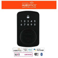 Square Compact Matte Black Electronic Single Cylinder Deadbolt Wi-Fi Enabled