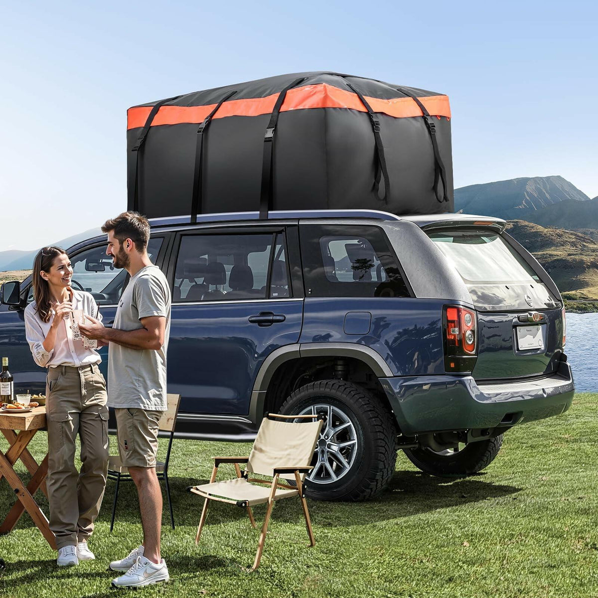 VEVOR Car Rooftop Cargo Carrier Bag, 23 Cubic Feet Roof Cargo Carrier, Heavy