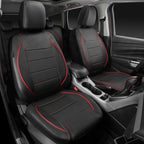 Black and Red CAR PASS Universal FIT Piping Leather Car Seat Cover, for