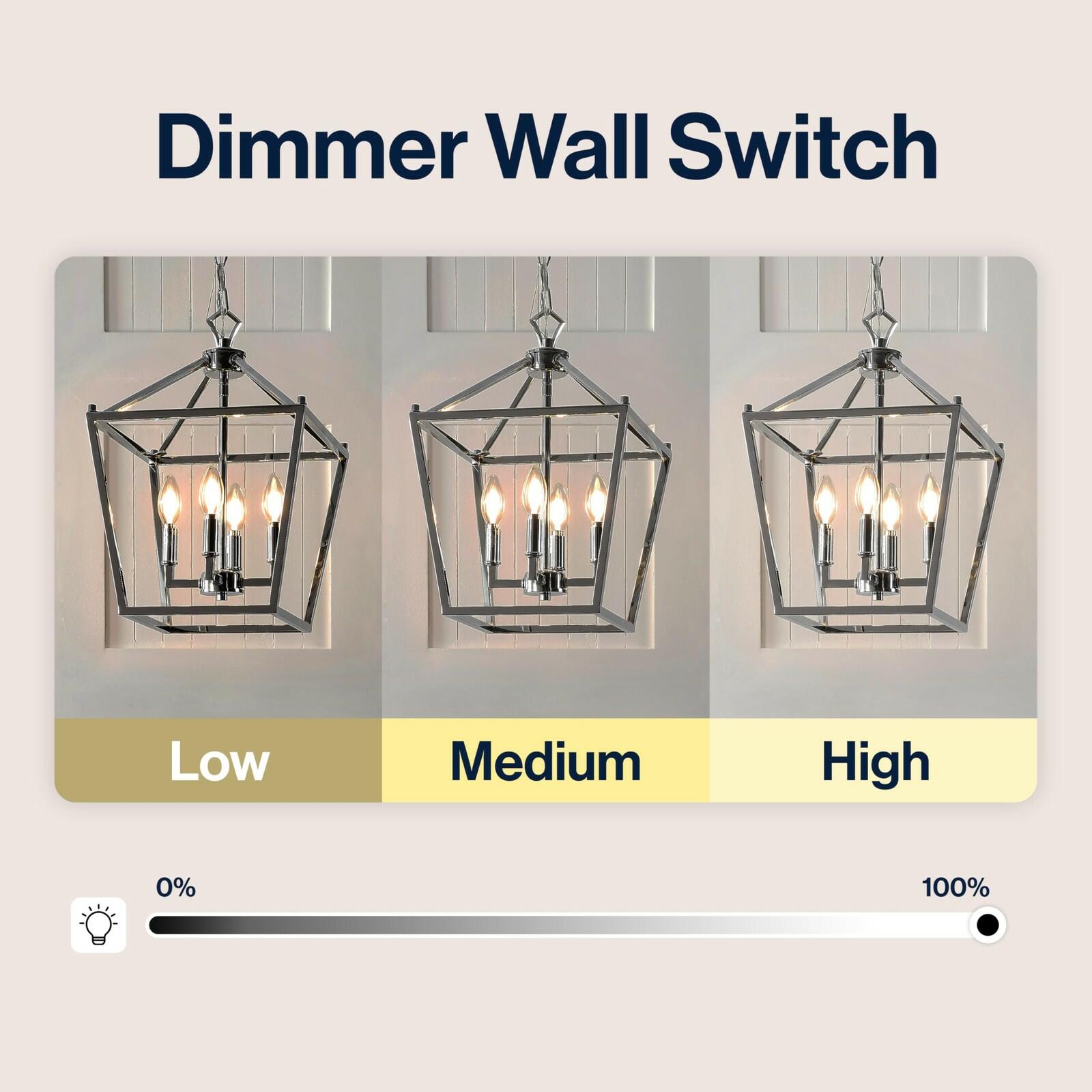 JONATHAN Y JYL7436C Pagoda Lantern Dimmable Adjustable Metal LED Pendant Classic