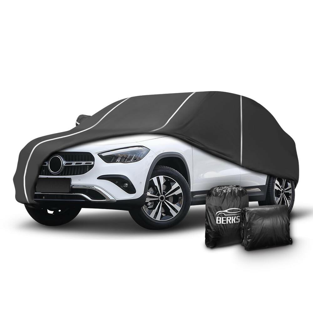 Fluorescent Strip Design 6 Layers Waterproof Car Cover Compatible for Mercedes