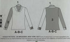 Vogue 8793 Katherine Tilton Knit Tops Misses' Sz XS S M 29.5-36" Bust UC FF OOP