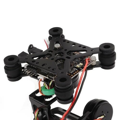 Halearo Brushless 3 Axes Camera Stabilizer Lightweight CNC Aluminum Alloy for FPV Cameras Ultra Stable Construction Black