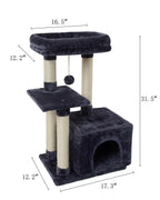 OPEN BOX - FISH&NAP Cute Cat Tree Kitten Cat Tower for Indoor Cat Condo Sisal