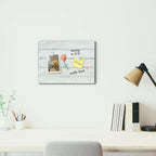 Aitakatta Wooden Planks Print Magnetic Surface Dry Erase Board, 12 x 16 inches