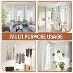 SUNALLY Room Divider Curtain Rod, No Drilling Wall Divider for Room Separation,
