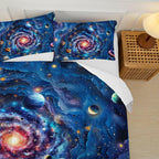 lneffble Twin Size Galaxy Comforter Set for Kids，Outer Space Themed Twin Bedding
