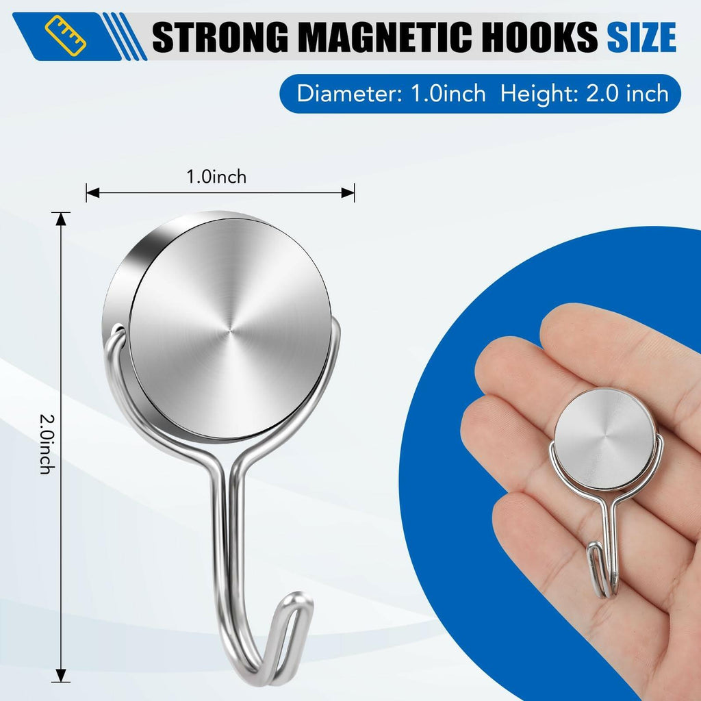 15 Pack LOVIMAG Magnetic Hooks for Cruise Cabins, 60Lbs Swivel Magnetic Hooks