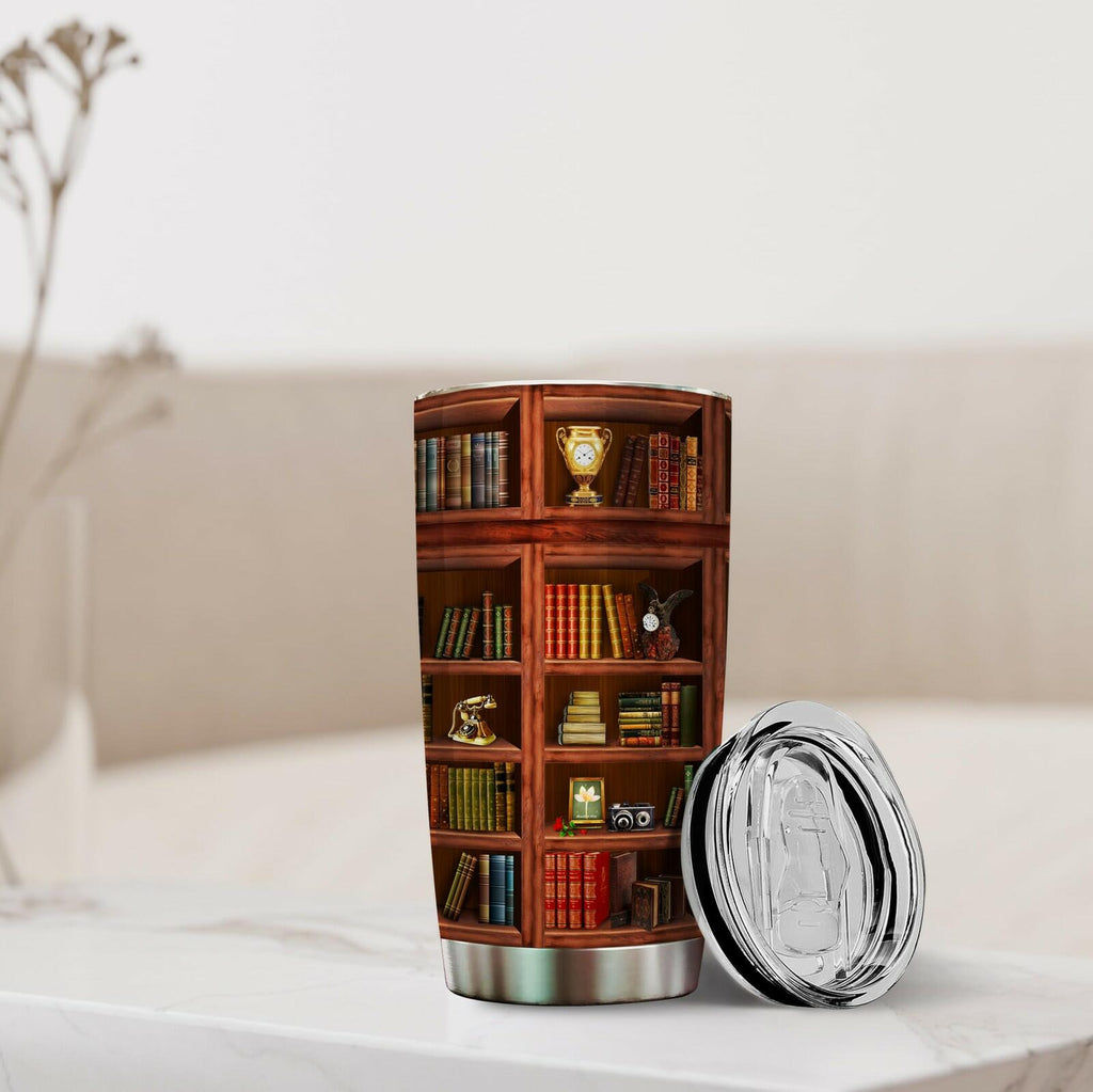Book Tumbler Library Travel Mug Bookish Gifts For Book Lovers Women Librarian -