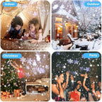 Christmas Projector Lights Outdoor, Dual Head Dynamic Snowflake Projector with
