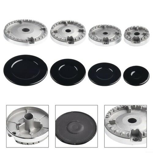 Upgrade Cooker Hat Set, Oven Gas Hob Burner Crown Flame Cap Cover Gas Burner Flame Cap for Kitchen Fits Most Gas Stove Burners(Flat)