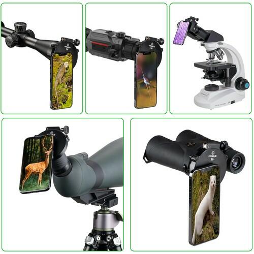 FANAUE Telescope Phone Adapter, Spotting Scope Smartphone Phone Mount for