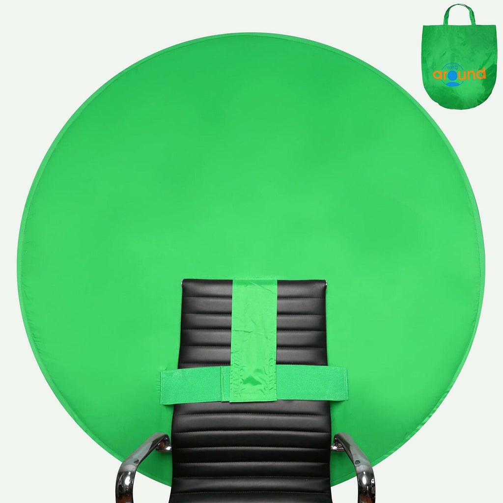 Webaround Big Shot 56" | Green | Portable Collapsible Webcam Backdrop | Attaches