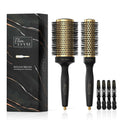 OPEN BOX - Ellen Evyse 2 in 1 Ceramic Round Brush for Blow Drying,Ceramic Barrel