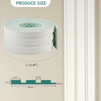 Yefanxi 4-in White EVA molding Peel and Stick Panel, 3D Flexible Fluted self