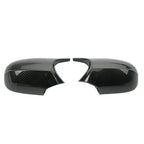 AtticZone Side Mirror Caps Covers Compatible with BMW E90 E91 2008-2011, E92 E93 E81 E82 E87 E88 LCI Door Rear View Mirror Cap Replacement for 328i 335i, Horn-style, Carbon Fiber Pattern