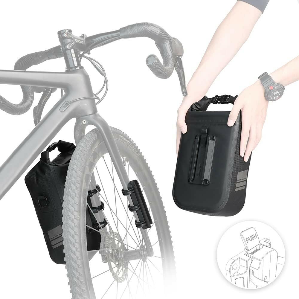 Rhinowalk Bike Front Fork Bag Waterproof Bike Pannier Bag Saddle Bag Shoulder