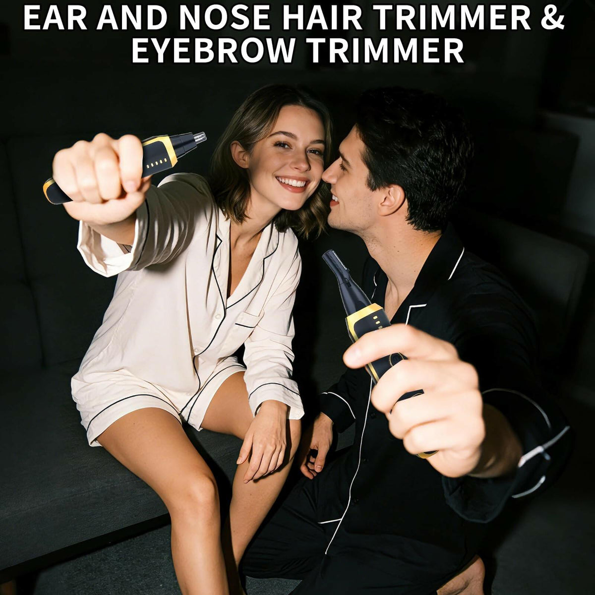 Yunmiss Nose and Ear Hair Trimmer for Men Women,2 in 1 LED Display Eyebrow Hair