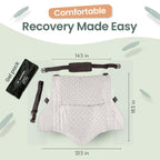 MOYOAMA 2 Pcs Hysterectomy Pillow Set (Grey) - Incl 1 Gel Pack for Soothing