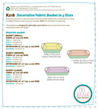 KWIK-SEW PATTERNS K0218 Decorative Fabric Baskets, One Size