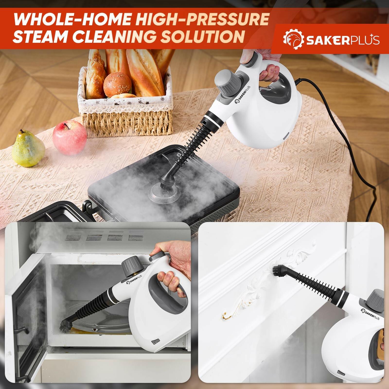 SakerPlus Steam Disinfection Cleaner, Handheld Pressurized Natural Steam Cleaner
