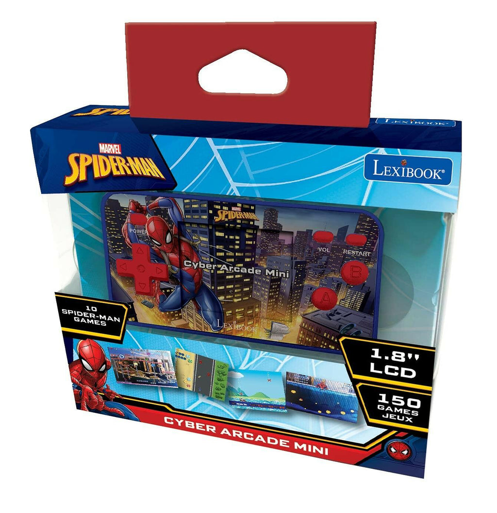 Lexibook Spider-Man Cyber Arcade Pocket Game Console, 150 Games, LCD Screen,