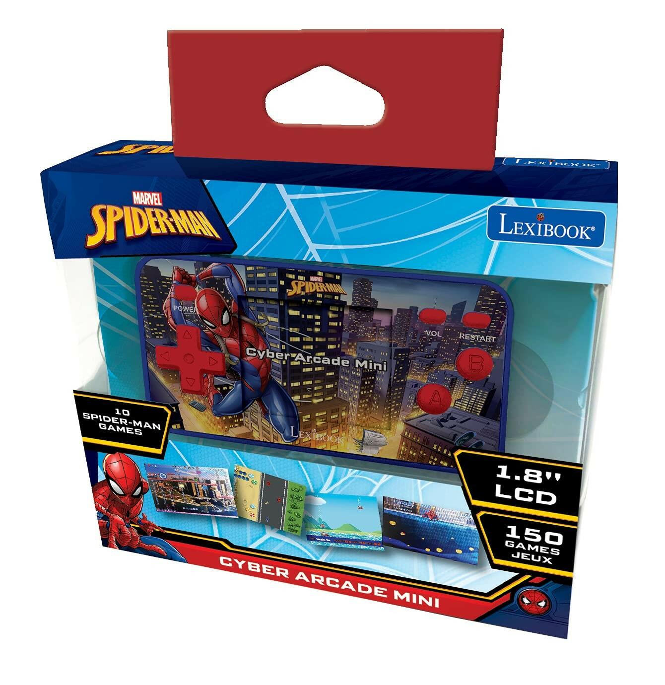 Lexibook Spider-Man Cyber Arcade Pocket Game Console, 150 Games, LCD Screen,