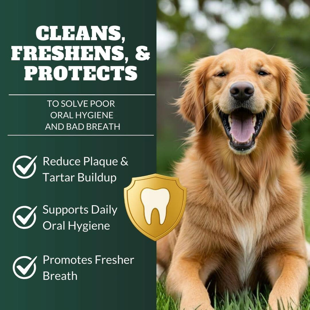 Dog Teeth Cleaning Powder, Dog Dental Powder and Cats Breath Freshener, Plaque