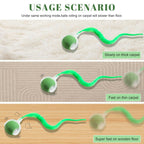 NVTED 2 PCS Interactive Cat Toys for Indoor Cats, Fast Rolling on Carpet Flash