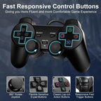 HaeBorl PS2 Controller, 2 Packs Wired Controller Compatible with PS2/PS2