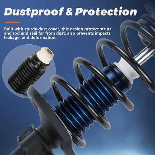 KUIPERAUTO Front Rear Strut Assembly Shocks for 2007-2012 Nissan Sentra 4PCS