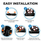 4 pcs Tsawntd Stroller Skis, Multi-Purpose Stroller Sled Snow Skis Winter Sledge