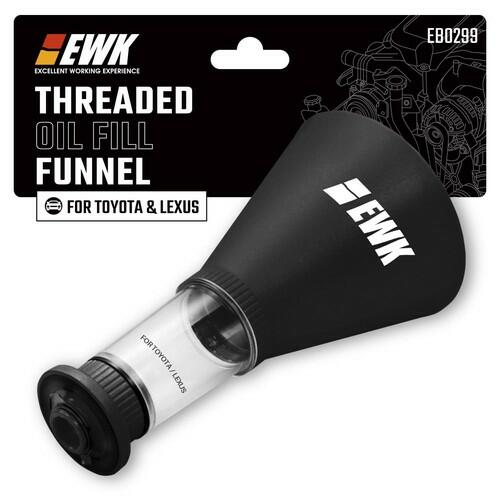 EWK Oil Funnel Threaded Engine Oil Fill Funnel, Secure No-Leak Design for Toyota