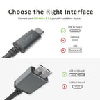 pengo USB-C to USB Micro-B 3.0 Cable (1.6 Ft) Compatible for TypeC Laptops Like